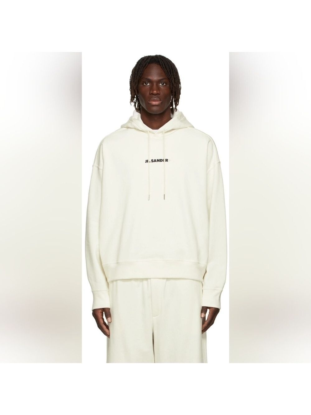 Jil Sander Off-White Logo Hoodie size XL in VGUC